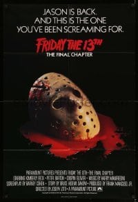 4j315 FRIDAY THE 13th - THE FINAL CHAPTER English 1sh '84 Part IV, slasher, Jason's unlucky day!