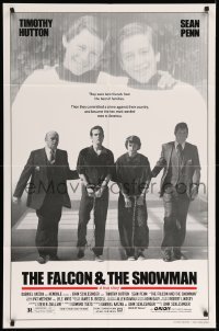 4j278 FALCON & THE SNOWMAN 1sh '85 Sean Penn, Timothy Hutton, John Schlesigner directed!