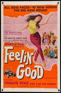 4j283 FEELIN' GOOD 1sh '66 Patricia Ewing, Judi Reeve, Leslie Burnham, musical comedy!