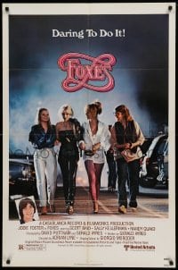 4j308 FOXES 1sh '80 Jodie Foster, Cherie Currie, Marilyn Kagen & Kandice Stroh arm-in-arm!