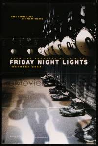 4j314 FRIDAY NIGHT LIGHTS teaser DS 1sh '04 Texas high school football, cool image of locker room!