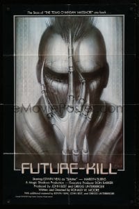 4j323 FUTURE-KILL 1sh '84 Edwin Neal, really cool science fiction artwork by H.R. Giger!