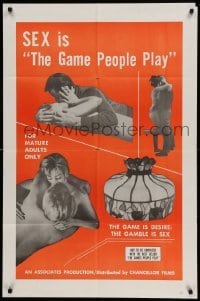 4j326 GAME PEOPLE PLAY 1sh '67 Mitch McGuire, Anne Lind, SEX is the game!