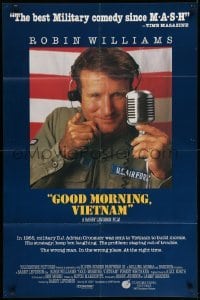 4j360 GOOD MORNING VIETNAM int'l 1sh '87 Vietnam War radio DJ Robin Williams, Barry Levinson!