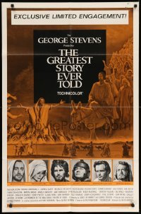 4j371 GREATEST STORY EVER TOLD 1sh '65 Max von Sydow as Jesus, exclusive limited engagement!