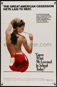 4j372 GUESS WHAT WE LEARNED IN SCHOOL TODAY? 1sh '70 Richard Carballo, sexy apple image, not int'l