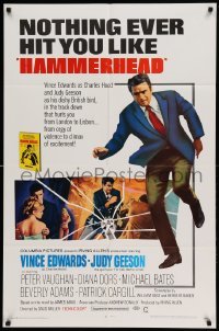 4j378 HAMMERHEAD 1sh '68 detective Vince Edwards & sexy Judy Geeson!