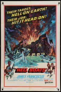 4j391 HELL BOATS 1sh '70 their target: Hell-on-Earth, their job: hit it head-on!