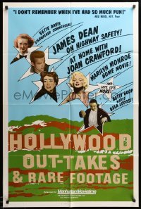 4j406 HOLLYWOOD OUT-TAKES 1sh '83 James Dean, Marilyn Monroe, Bela Lugosi, Joan Crawford!