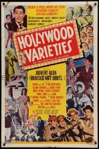 4j407 HOLLYWOOD VARIETIES style B 1sh '50 Big Time Vaudeville with 14 top ranking acts!