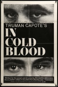 4j430 IN COLD BLOOD 1sh '68 Richard Brooks directed, Robert Blake, Scott Wilson, Truman Capote!