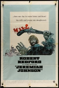 4j443 JEREMIAH JOHNSON int'l 1sh '72 art of Robert Redford, directed by Sydney Pollack!