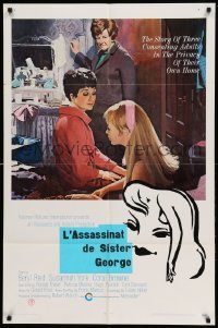 4j461 KILLING OF SISTER GEORGE int'l 1sh '69 Susannah York in lesbian triangle, Aldrich directed!