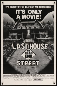 4j483 LAST HOUSE ON DEAD END STREET 1sh '77 evil that had you screaming is back, it's only a movie