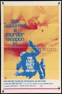 4j485 LAST SHOT YOU HEAR int'l 1sh '68 Hugh Marlowe, Zena Walker, sex becomes a murder weapon!