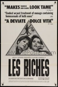 4j493 LES BICHES 1sh '79 Claude Chabrol directed, Trintignant, Jacqueline Sassard, Bad Girls!