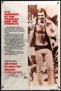 4j509 LONGEST YARD 1sh '74 Robert Aldrich prison football comedy, full-length Burt Reynolds!