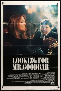 4j510 LOOKING FOR MR. GOODBAR 1sh '77 close up of Diane Keaton, directed by Richard Brooks!