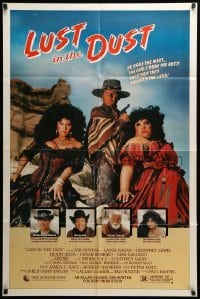 4j519 LUST IN THE DUST 1sh '84 Divine, Tab Hunter, together they ravaged the land, wild image!