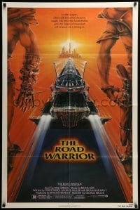 4j528 MAD MAX 2: THE ROAD WARRIOR 1sh '82 Mel Gibson returns in the title role, art by Commander!