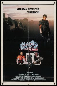 4j529 MAD MAX 2: THE ROAD WARRIOR int'l 1sh '82 great image of Mel Gibson returning as Mad Max!