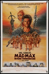 4j531 MAD MAX BEYOND THUNDERDOME int'l 1sh '85 art of Mel Gibson & Tina Turner by Richard Amsel!