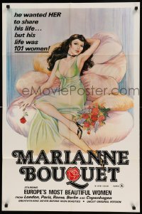4j549 MARIANNE BOUQUET 25x38 1sh '72 Janine Reynaud, Michel Lemoine, great sexy artwork!