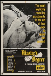 4j560 MASTER'S DEGREE IN FEMININE SEXUAL LIBERATION 1sh '70 daring educational film for every woman!
