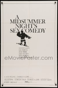 4j574 MIDSUMMER NIGHT'S SEX COMEDY teaser 1sh '82 Woody Allen, Mia Farrow, Jose Ferrer