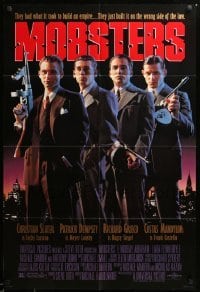 4j579 MOBSTERS 1sh '91 Christian Slater, Patrick Dempsey & Richard Grieco w/tommy guns!