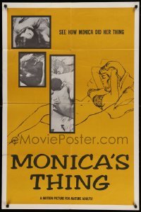 4j584 MONICA'S THING 1sh '69 sexy art and images, a motion picture for mature adults!