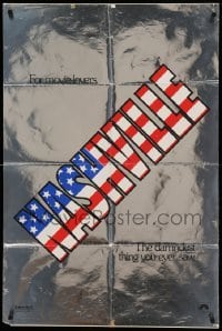 4j608 NASHVILLE teaser 1sh '75 Robert Altman, cool patriotic title logo over foil!