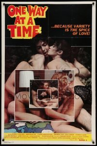 4j650 ONE WAY AT A TIME 1sh '79 sexy Mimi Morgan co-stars with Big John Holmes!