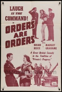 4j654 ORDERS ARE ORDERS 1sh '57 Brian Reece, Margot Grahame, laugh is the command!