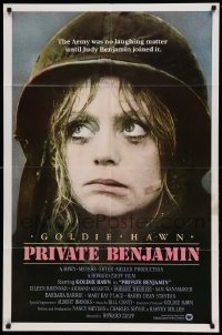 4j699 PRIVATE BENJAMIN int'l 1sh '80 funny image of depressed soldier Goldie Hawn!