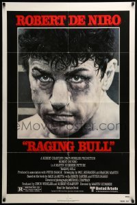 4j708 RAGING BULL 1sh '80 Martin Scorsese, Kunio Hagio art of boxer Robert De Niro!