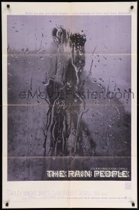 4j714 RAIN PEOPLE int'l 1sh '69 Francis Ford Coppola, Robert Duvall, cool wet window image!