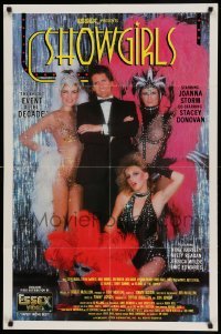 4j783 SHOW GIRLS video/theatrical 25x38 1sh '87 Jessica Wylde, Nina Hartely, Joanna Storm!