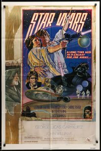 4j819 STAR WARS NSS style D 1sh 1978 George Lucas sci-fi epic, art by Drew Struzan & Charles White!