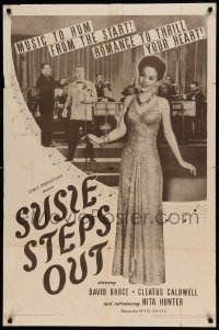 4j843 SUSIE STEPS OUT 1sh '46 sexy singer Nita Hunter, romance to thrill your heart!