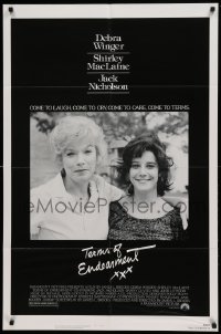 4j867 TERMS OF ENDEARMENT 1sh '83 Shirley MacLaine & Debra Winger, Jack Nicholson!