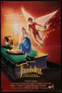 4j890 THUMBELINA int'l 1sh '94 Don Bluth animation, cool close up image!