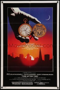 4j897 TIME AFTER TIME 1sh '79 directed by Nicholas Meyer, cool fantasy artwork by Noble!
