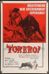 4j909 TORERO 1sh '57 Mexican Matadors, art of Torero in arena of sand, savagery & blood!