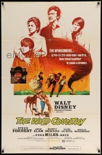 4j980 WILD COUNTRY 1sh '71 Disney, artwork of Vera Miles, Ron Howard and brother Clint Howard!