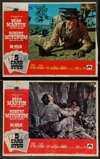 4k904 5 CARD STUD 2 LCs '68 cowboys Dean Martin & Robert Mitchum, w/cool fight!