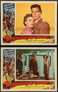4k910 BEGINNING OF THE END 2 LCs '57 scientist Peter Graves & pretty Peggie Castle!