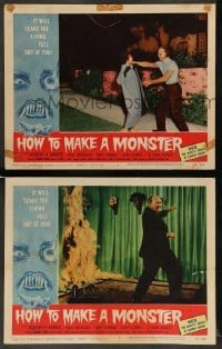 4k947 HOW TO MAKE A MONSTER 2 LCs '58 teen Frankenstein Gary Conway, Gary Clarke as teen Werewolf!
