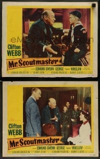 4k965 MR SCOUTMASTER 2 LCs '53 great images of Clifton Webb with Boy Scouts!