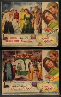 4k979 SINBAD THE SAILOR 2 LCs '46 Douglas Fairbanks Jr. & Maureen O'Hara out of the Arabian Nights